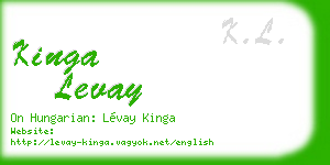 kinga levay business card