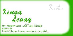 kinga levay business card